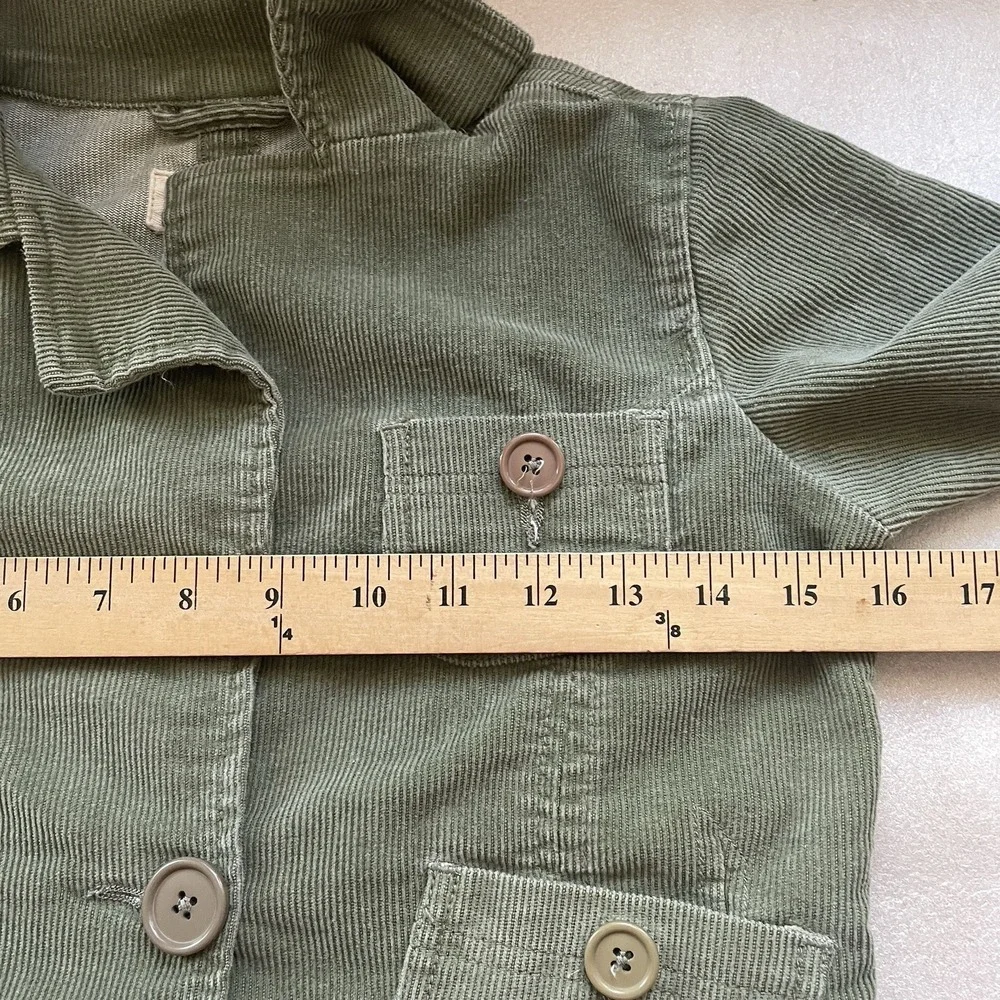 Vintage Z Cavaricci Corduroy Jacket Women S Green Cropped Y2K One Button Pockets